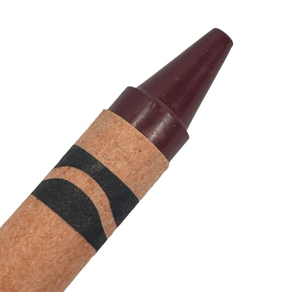 Vintage Crayola Indian Red Crayon Retired Binney & Smith 1990 Future Bold Logo - Picture 8 of 10